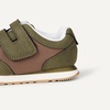 Amazon Essentials Unisex Toddlers’ Hook & Loop Athletic Sneakers(Olive/Brown)