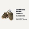 Amazon Essentials Unisex Toddlers’ Hook & Loop Athletic Sneakers(Olive/Brown)