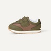 Amazon Essentials Unisex Toddlers’ Hook & Loop Athletic Sneakers(Olive/Brown)