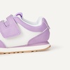 Amazon Essentials Unisex Toddlers’ Hook & Loop Athletic Sneakers(Purple/Ivory)