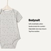 Amazon Essentials x Sofia Grainge Unisex Babies’ Short Sleeve Crewneck Bodysuit(Dark Green/Sheep/Stripe)