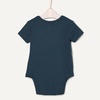 Amazon Essentials x Sofia Grainge Unisex Babies’ Short Sleeve Crewneck Bodysuit(Dark Navy/Ivory/Light Blue)