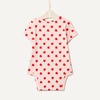 Amazon Essentials x Sofia Grainge Unisex Babies’ Short Sleeve Crewneck Bodysuit(Ivory/Red/Apple Hearts)
