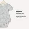 Amazon Essentials x Sofia Grainge Unisex Babies’ Short Sleeve Crewneck Bodysuit(Rabbits/Round Trees/Stripe)