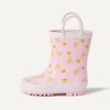 Amazon Essentials x Sofia Grainge Unisex Toddlers’ Waterproof Rubber Rain Boots for Boys and Girls(Light Pink Giraffes)