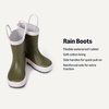 Amazon Essentials x Sofia Grainge Unisex Toddlers’ Waterproof Rubber Rain Boots for Boys and Girls(Olive)