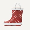 Amazon Essentials x Sofia Grainge Unisex Toddlers’ Waterproof Rubber Rain Boots for Boys and Girls(Raspberry Big Red Dots)