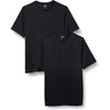 Amazon Essentials Henley Shirts for Men, Short Sleeve, Quick-Dry Jersey, Regular-Fit, 2-Pack(Black)