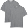Amazon Essentials Men’s Cotton Short-Sleeve V-Neck T-Shirts, Pack of 2(Heather Grey/Heather Grey)