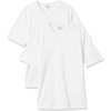 Amazon Essentials Men’s Cotton Short-Sleeve V-Neck T-Shirts, Pack of 2(White/White)