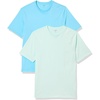 Amazon Essentials Men’s Slim-Fit Crewneck Short Sleeve Cotton T-Shirts(Light Blue/Light Aqua)