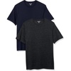 Amazon Essentials Men’s Slim-Fit Crewneck Short Sleeve Cotton T-Shirts(Navy/Charcoal Heather)