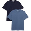 Amazon Essentials Men’s Slim-Fit Crewneck Short Sleeve Cotton T-Shirts(Navy/Dark Blue)
