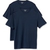 Amazon Essentials Men’s Slim-Fit Crewneck Short Sleeve Cotton T-Shirts(Navy/Navy)