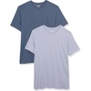 Amazon Essentials Men’s Slim-Fit Crewneck Short Sleeve Cotton T-Shirts(Washed Blue/Lavendar)