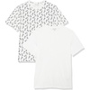 Amazon Essentials Men’s Slim-Fit Crewneck Short Sleeve Cotton T-Shirts(White pineapple Print)
