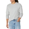 Amazon Essentials Men’s Slim-Fit Long Sleeve T-Shirt(Light Grey Heather)