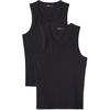 Amazon Essentials Men’s Slim-Fit Ribbed Tank Top, Pack of 2(Black)