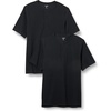 Amazon Essentials Short Sleeve Henley Shirt for Men – Regular-Fit Pique (Available in Big & Tall), Pack of 2(Black)