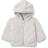 Amazon Essentials Unisex Babies’ Hooded Sherpa Jacket(Dove Grey)