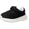 Amazon Essentials Unisex Kids and Toddlers’ Hook and Loop Athletic Sneakers for Boys and Girls(Black)