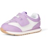 Amazon Essentials Unisex Toddlers’ Hook & Loop Athletic Sneakers(Purple/Ivory)