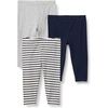 Amazon Essentials Unisex Toddlers and Babies’ Leggings(Light Grey Heather/Navy/Stripe)