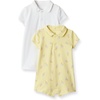 Amazon Essentials x Sofia Grainge Baby Boys’ Short Sleeve Cotton Romper with Snap Closure, Breathable(White/Ice Cream)