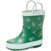 Amazon Essentials x Sofia Grainge Unisex Toddlers’ Waterproof Rubber Rain Boots for Boys and Girls(Green Flowers)
