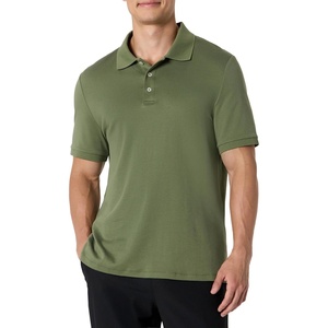 Amazon Essentials Men’s Interlock Polo Shirt(Dark Olive)