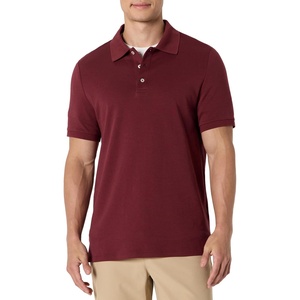 Amazon Essentials Men’s Interlock Polo Shirt(Rich Burgundy)