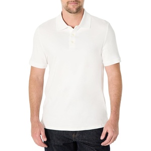 Amazon Essentials Men’s Interlock Polo Shirt(White)