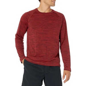 Amazon Essentials Men’s Long-Sleeve Quick-Dry UPF 50 Swim Tee(Red Heather)