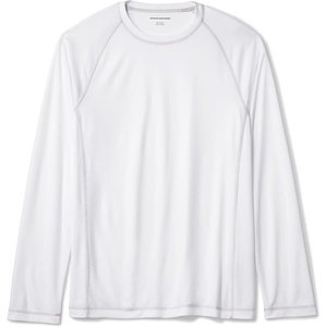 Amazon Essentials Men’s Long-Sleeve Quick-Dry UPF 50 Swim Tee(White)