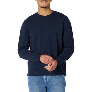 Amazon Essentials Men’s Relaxed Fit Long Sleeve T-Shirt(Navy)