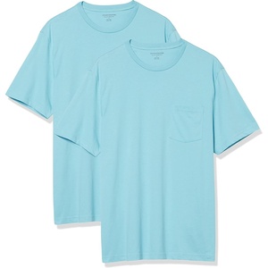 Amazon Essentials Men’s Short-Sleeve Crewneck Pocket T-Shirts(Light Blue/Light Blue)