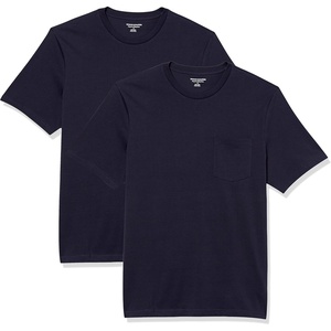 Amazon Essentials Men’s Short-Sleeve Crewneck Pocket T-Shirts(Navy/Navy)