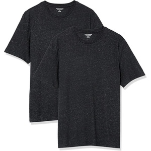 Amazon Essentials Men’s Slim-Fit Crewneck Short Sleeve Cotton T-Shirts(Charcoal Heather/Charcoal Heather)