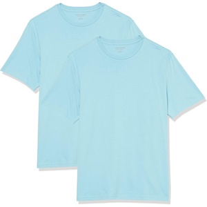 Amazon Essentials Men’s Slim-Fit Crewneck Short Sleeve Cotton T-Shirts(Light Blue/Light Blue)