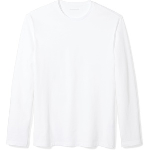 Amazon Essentials Men’s Slim-Fit Long Sleeve T-Shirt(White)