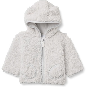 Amazon Essentials Unisex Babies’ Hooded Sherpa Jacket(Dove Grey)