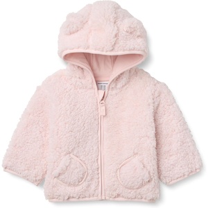 Amazon Essentials Unisex Babies’ Hooded Sherpa Jacket(Pale Pink)