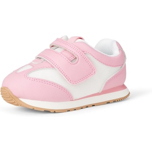 Amazon Essentials Unisex Toddlers’ Hook & Loop Athletic Sneakers(Pink/Ivory)