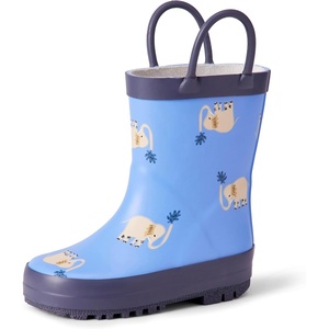 Amazon Essentials x Sofia Grainge Unisex Toddlers’ Waterproof Rubber Rain Boots for Boys and Girls(Blue Elephant Rain)