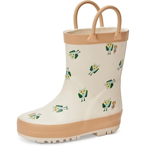 Amazon Essentials x Sofia Grainge Unisex Toddlers’ Waterproof Rubber Rain Boots for Boys and Girls(Ivory Owl Friends)