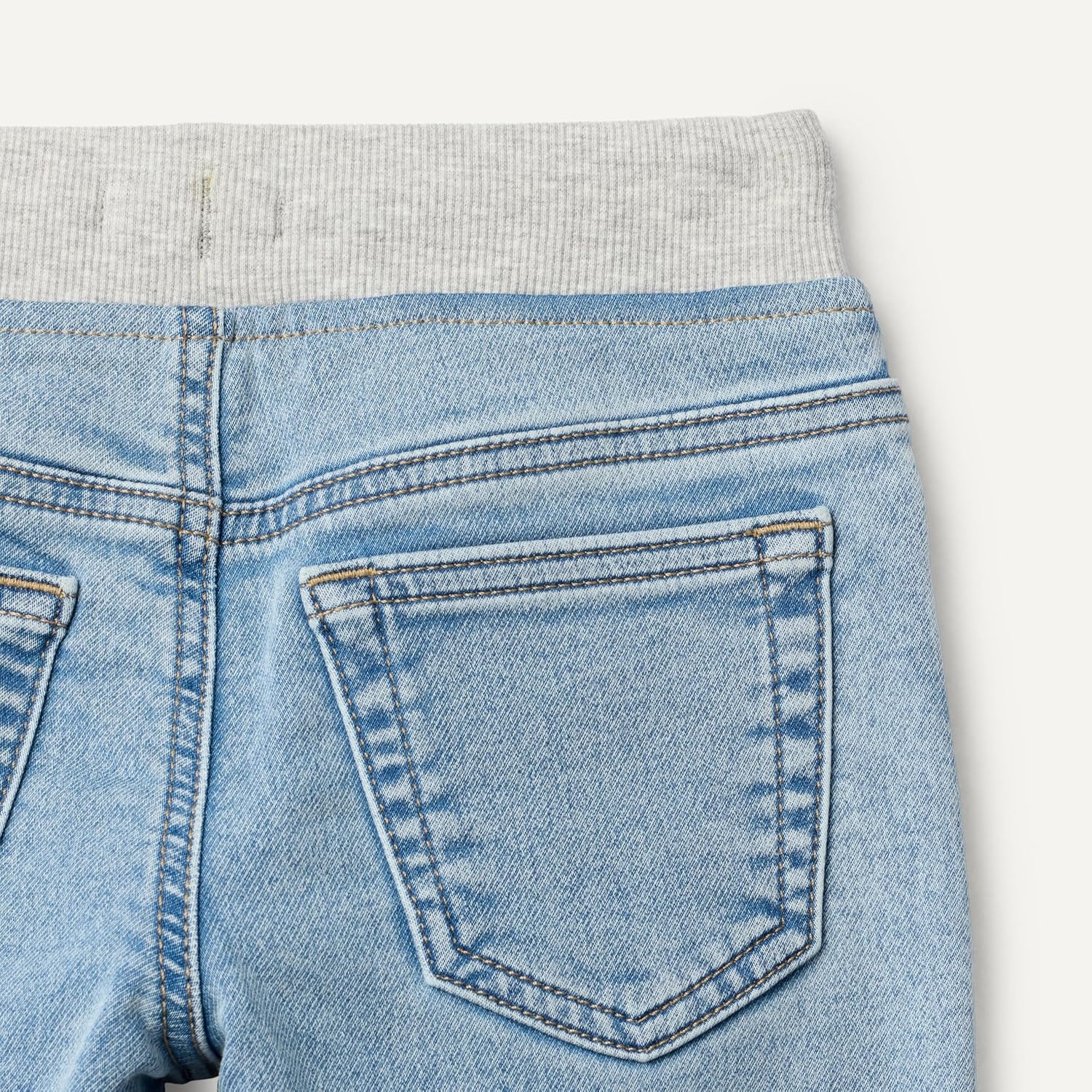 image:imageAmazon Essentials Babies Toddlers and Kids Soft Stretch PullOn JeansStone Light Wash