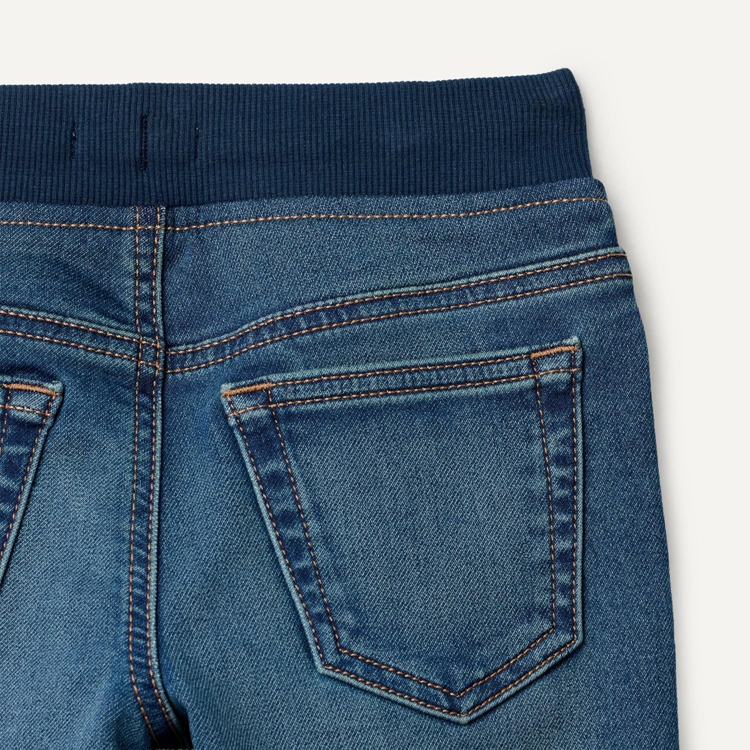 image:imageAmazon Essentials Babies Toddlers and Kids Soft Stretch PullOn JeansStone Medium Wash