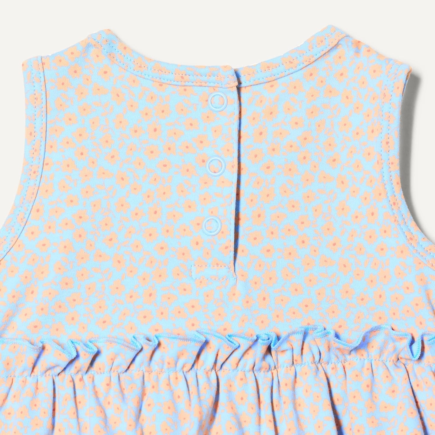image:imageAmazon Essentials Baby Girls Sleeveless Bodysuit Dress Pack of 3Pale PinkBlue Posey Floral