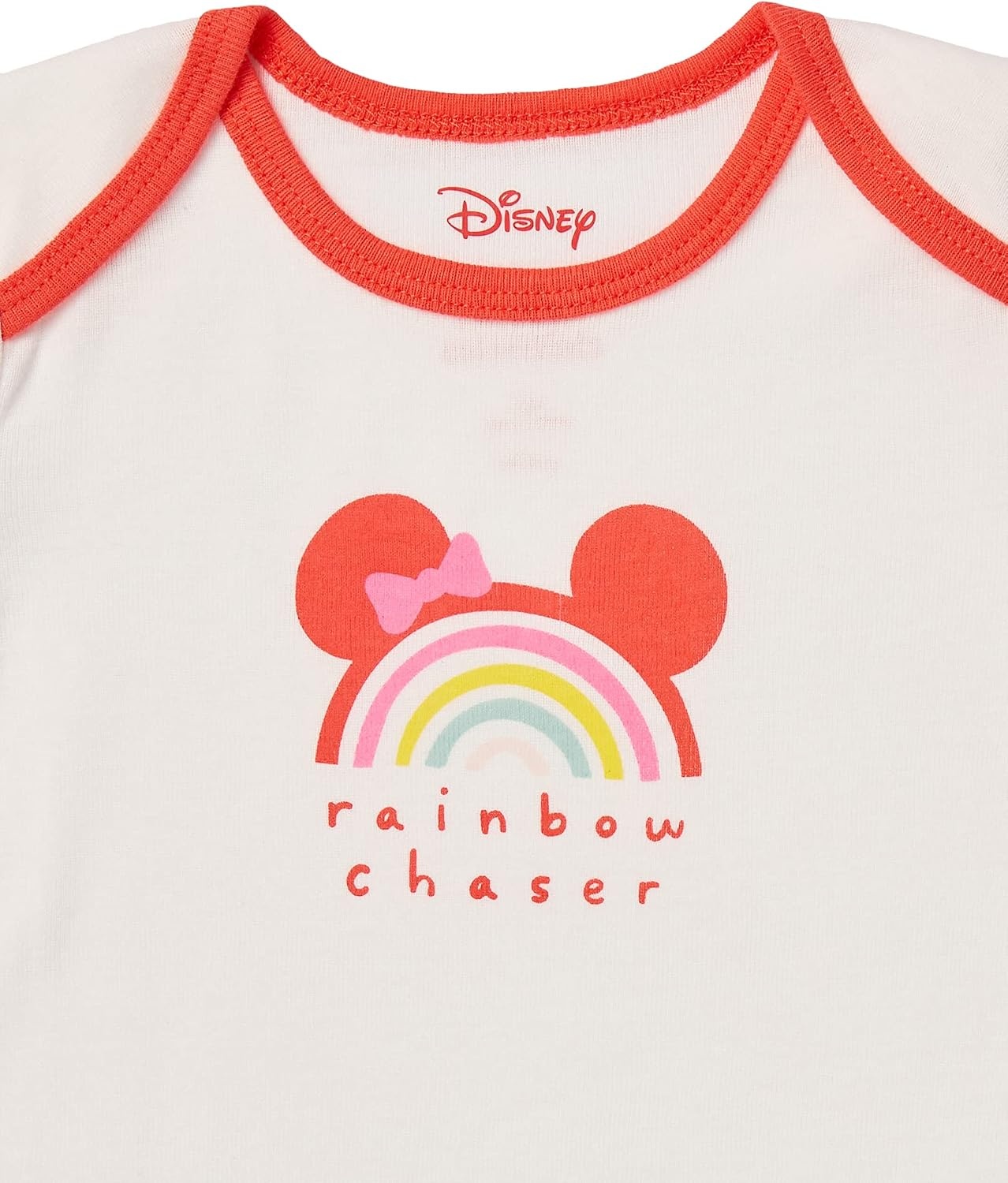 image:imageAmazon Essentials Disney Marvel Star Wars Princess Baby Girls Cotton Knit ShortSleeve Bodysuits Pack of 6Minnie Rainbow Chaser