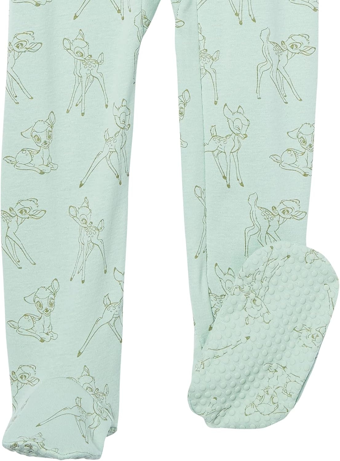 image:imageAmazon Essentials Disney Marvel Star Wars Unisex Babies SnugFit Cotton Footed Sleepers MultipacksBambi Nature Print